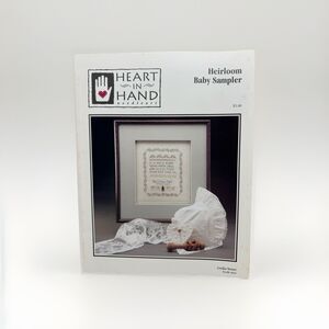 Heart In Hand Heirloom Baby Sampler Counted Cross Stitch Pattern Turner 1995